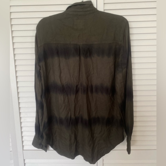 NWT Rails Hunter shirt Olive Black Tie Dye Top long sleeves Rayon Size Medium - Picture 6 of 8